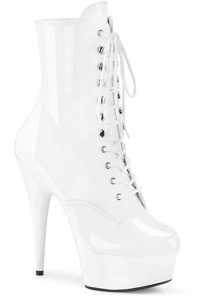 Pleaser DELIGHT-1020 White Patent/White Size 5