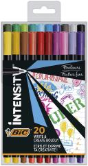 Bic Intensity Fine Tip Pens - Assorted Colours - Pack of 20