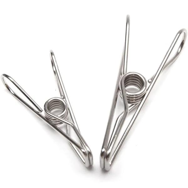 Stainless Steel Infinity Clothes Pegs Large Size - 60 Pack