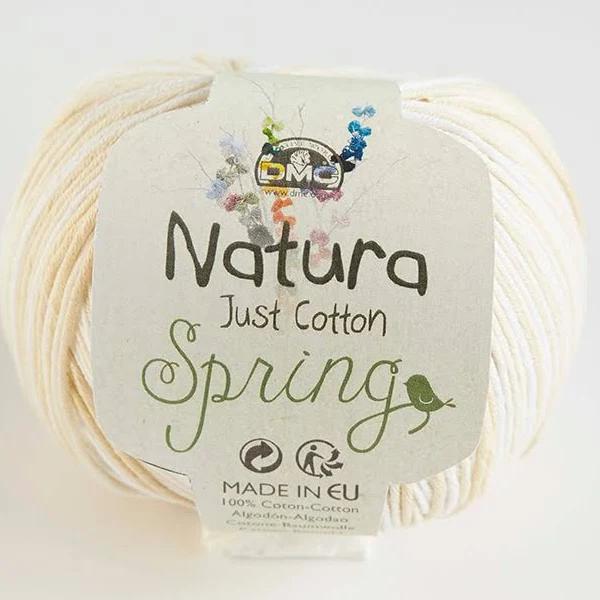 DMC Natura Spring 100% Cotton 4 Ply Crochet & Knitting Yarn, 50g Ball Colour 401, Naturel