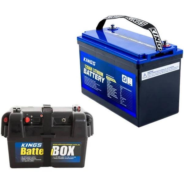 Kings 120Ah Lithium Battery + Battery Box