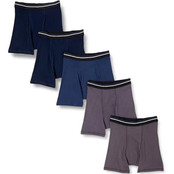 Amazon Essentials Men's Tag-Free Boxer Briefs, Pack of 5