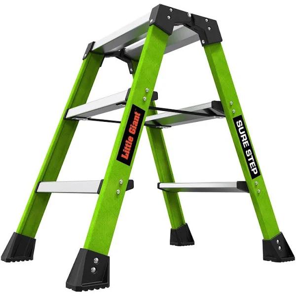 Little Giant Ladder Systems 0.66m 3 Step 150kg Fibreglass Double Sided Sure Step Ladder