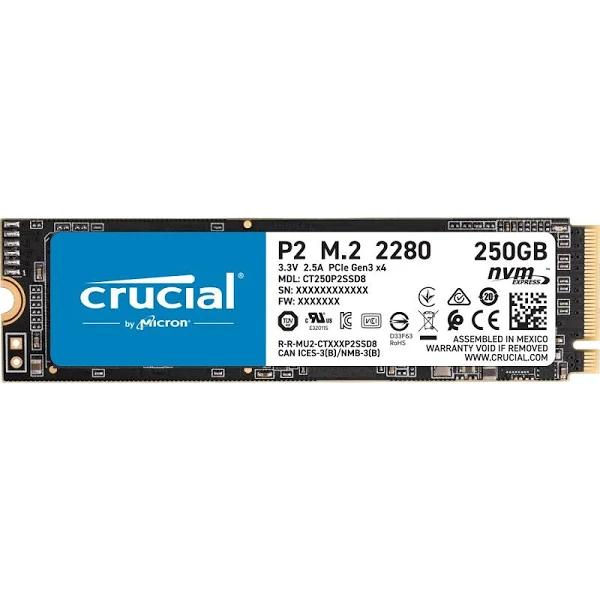 Crucial P2 250GB M.2 (2280) NVMe PCIe SSD