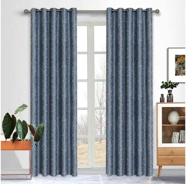 Seville Blockout Eyelet Curtain Single 220cm or 250cm Drop