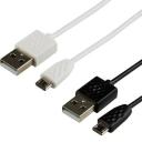 Keji Micro USB Cable 1m Twin Pack White and Purple