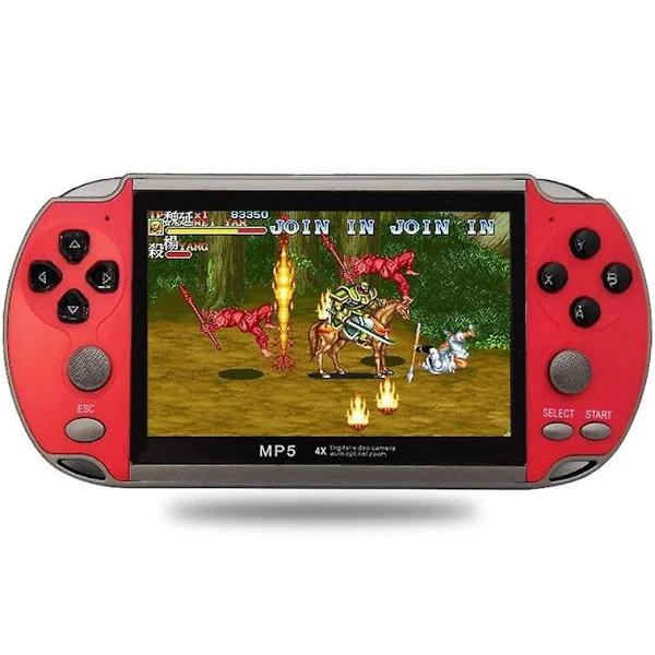 AMART 4.3 Inch Retro Handheld Gaming Console with 900 Games Red