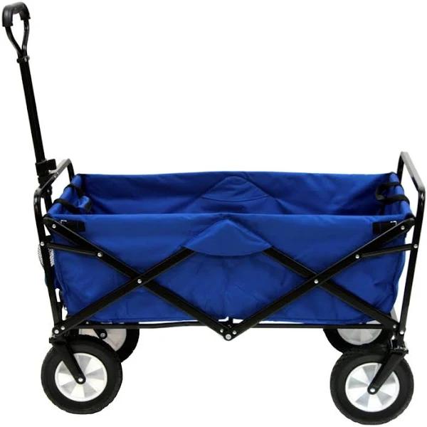 Mac Sports Collapsible Folding Outdoor Utility Wagon - Blue - Swimoutlet.com