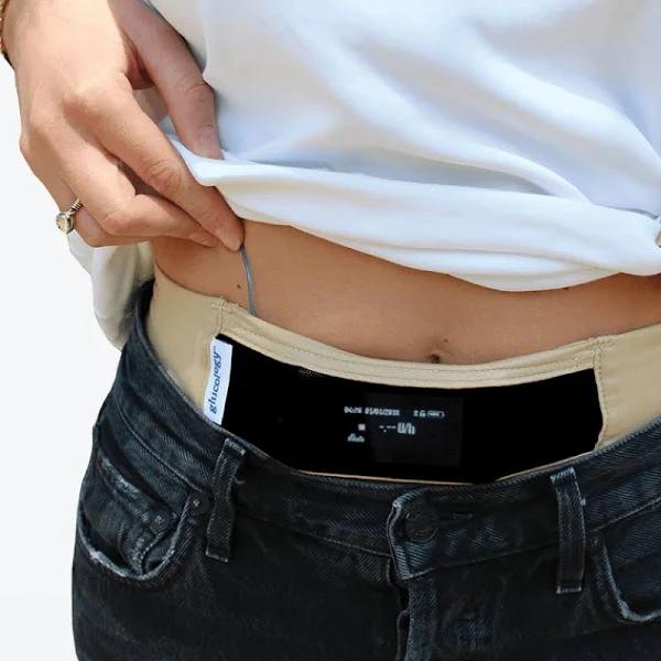 Glucology Pump Belt | Black & Beige | Diabetes Accessories Black / Medium (65cm to 95cm Waist)