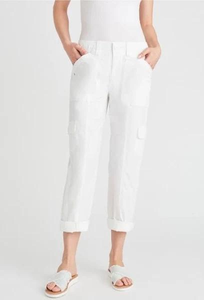 Womens Capture Cargo Pants White - 12 - AfterPay & zipPay Available