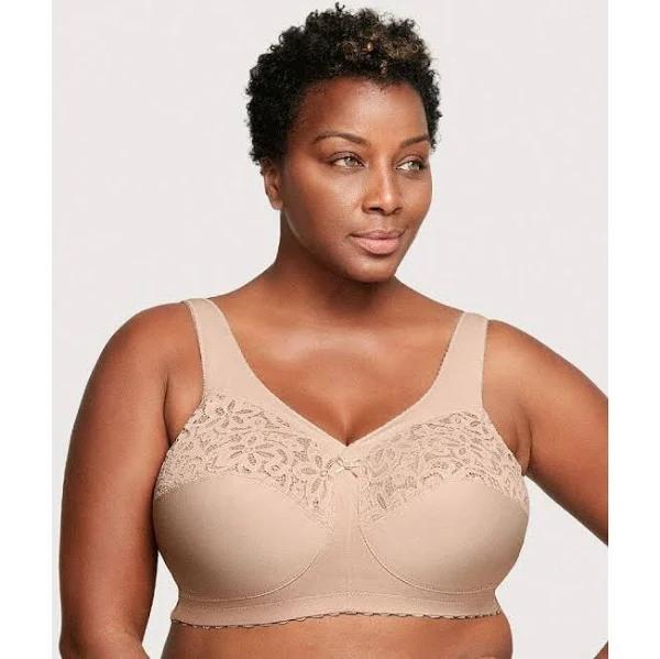 Glamorise Magiclift Cotton Support Wire-Free Bra - Cafe - 30g Café