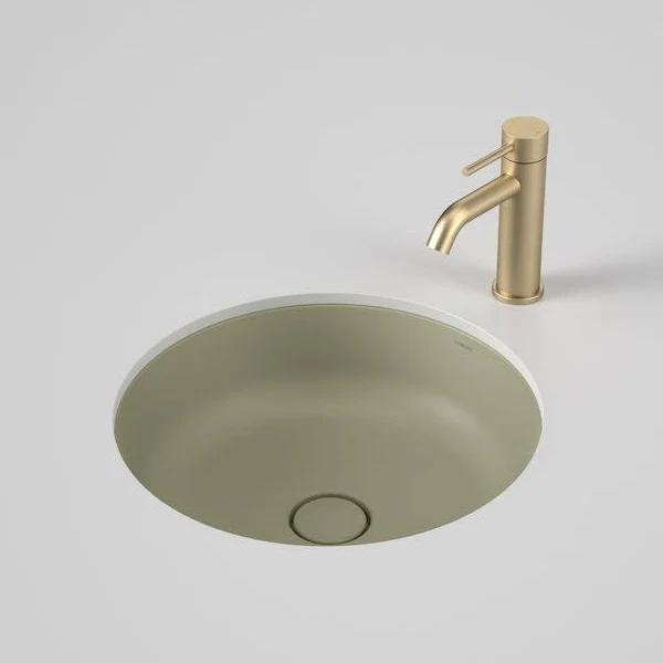 Caroma Liano II 440mm Round Under/Over Counter Basin Matte Green