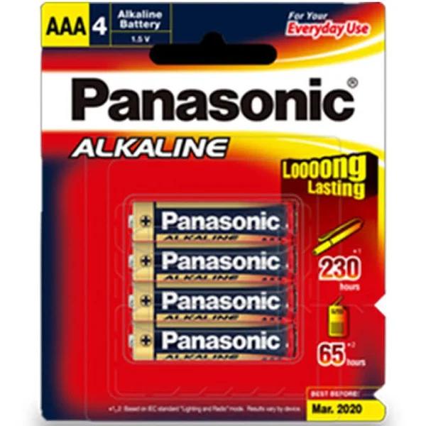 Panasonic AAA Alkaline Batteries 4 Pack