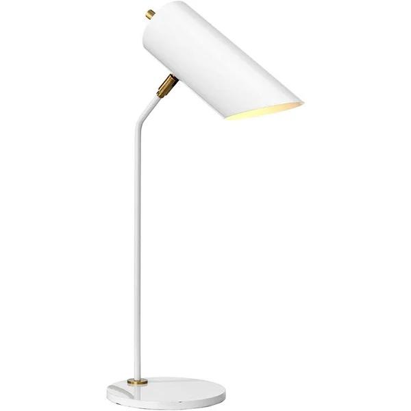 Elstead Quinto Table Lamp - White/Aged Brass