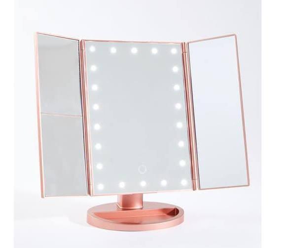 Tri-fold Led Makeup Mirror