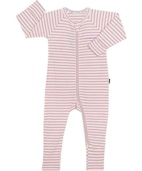 Bonds Ribbed Zip Wondersuit - Pop Princess/Sesame Seed