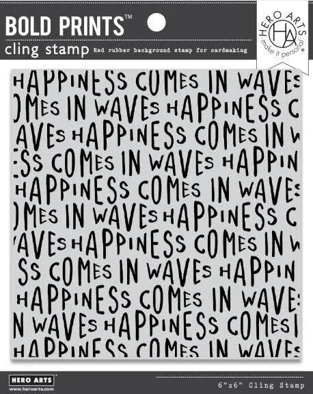 Hero Arts - Happiness Waves Bold Prints Stamp