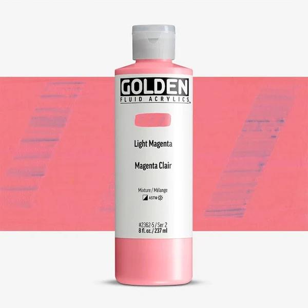 Golden : Fluid : Acrylic Paint : 237ml (8oz) : Light Magenta