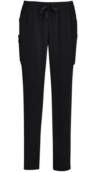 BizCare Womens Slim Leg Scrub Pant CSP943LL Black / XXS