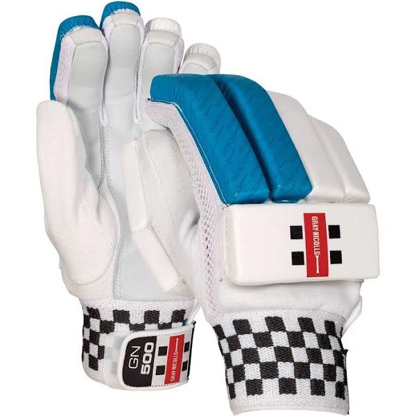 Gray-Nicolls 500 Cricket Batting Gloves Blue Youth LH