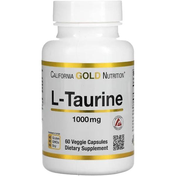 California Gold Nutrition, L-Taurine, 1,000 mg, 60 Veggie Capsules