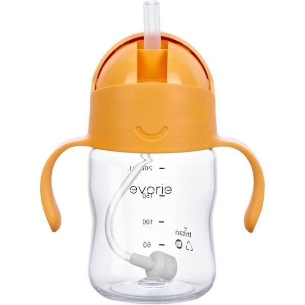 Evorie Tritan 360 Straw Sippy Cup, Spill-proof & Leak-proof Toddler Drink Bottle, 200ml