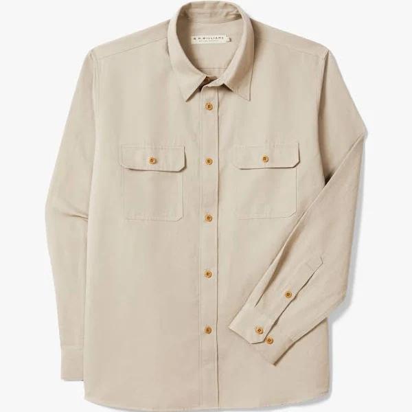 Men's Field Twill Shirt - Putty - XL - R.M.Williams