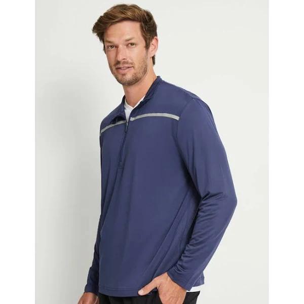 Rivers-Tex Long Sleeve 1/4 Zip Golf Sport Polo - Mens