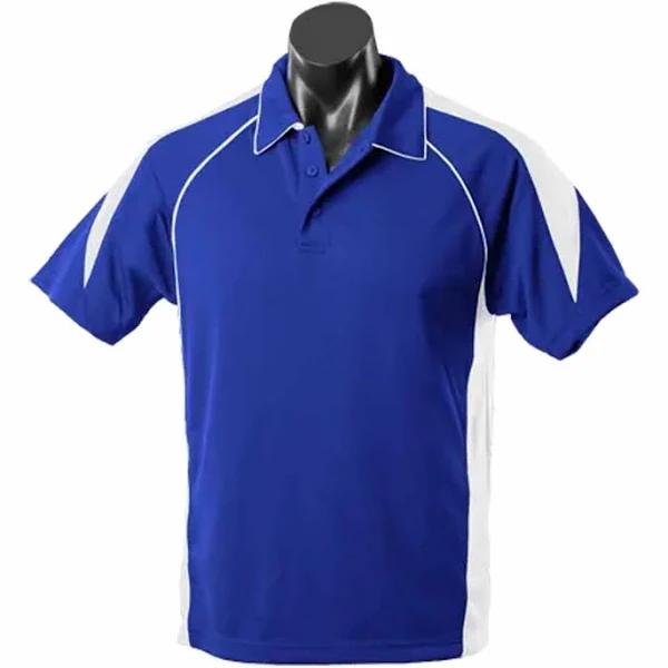 Piper | Mens Contrast Piping & Panel Sport Polo 5XL Plus Size