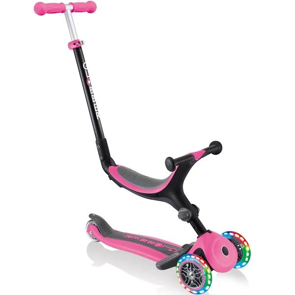 Globber Go Up Fold Plus Light Up Wheels - Pink Ride On / Scooter