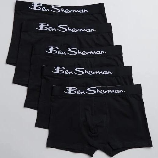 Ben Sherman 5 Pack Trunks in Black - ASOS Outlet