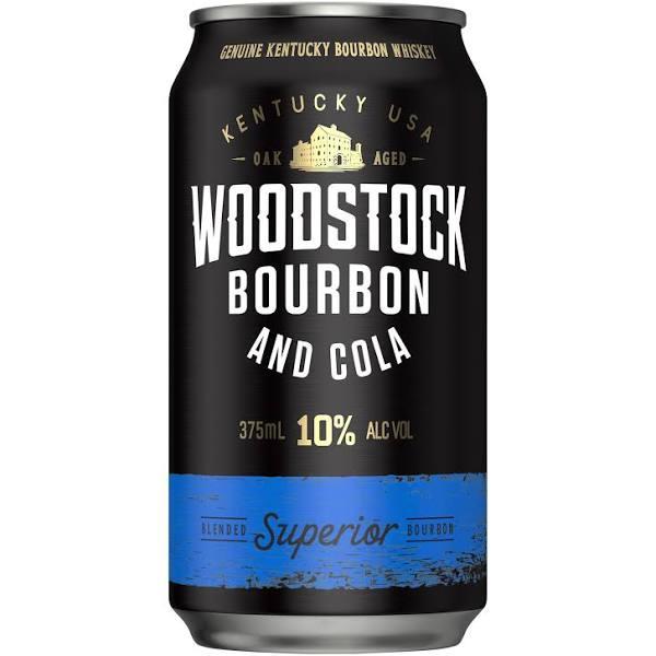 Woodstock Bourbon & Cola 10% 3 x 375ml Can