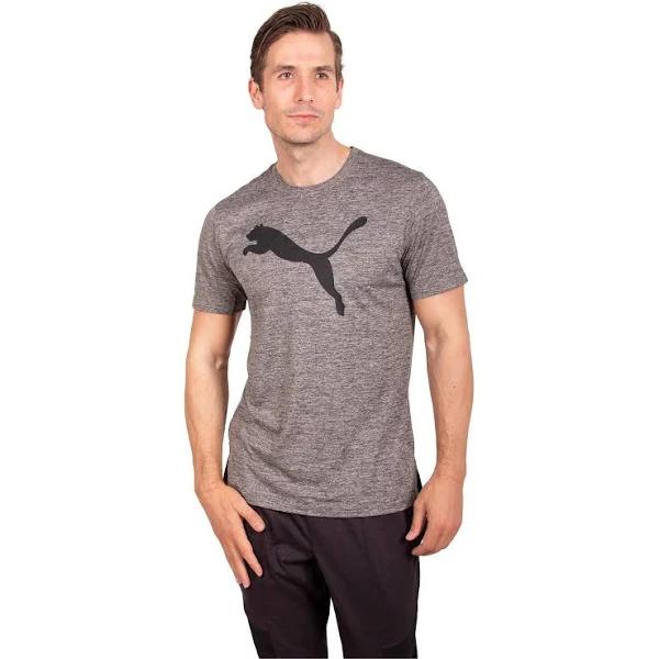 Puma Mens Favourite Heather Cat Train Tee Medium Gray Heather / M