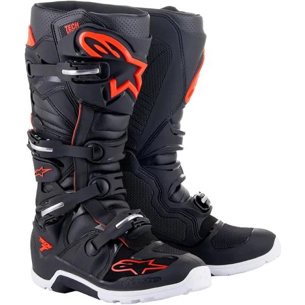 Alpinestars Tech 7 Enduro Boots - Black/Fluo Red - 13