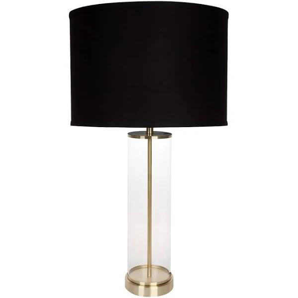 Cafe Lighting East Side Table Lamp - Brass With Black Shade