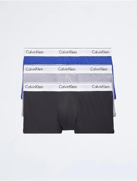 Calvin Klein Men's Modern Cotton Stretch Low Rise Trunk 3 Pack Underwear | Size XL