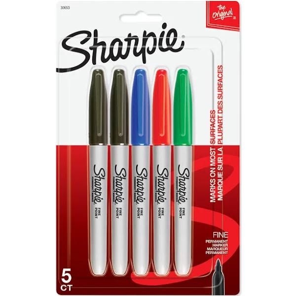 Sharpie Fine Point Permanent Marker 5 Pack