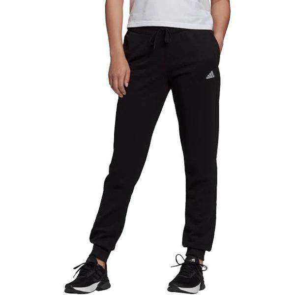 adidas-Essentials French Terry Logo Pants-Women-Black / White-XL