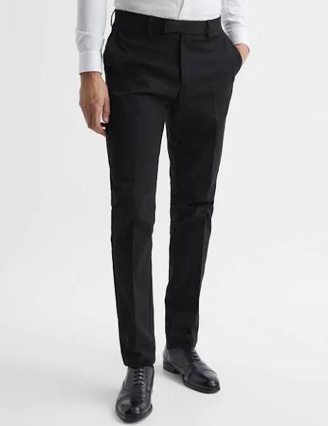 Reiss Eastbury - Black Slim Fit Chinos, 34R