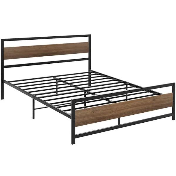 Artiss Bed Frame Metal Bed Base Queen Size Headboard Black