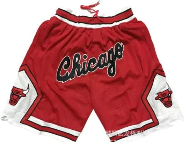 Red Chicago Bulls Basketball Shorts - Premium Retro Streetwear L