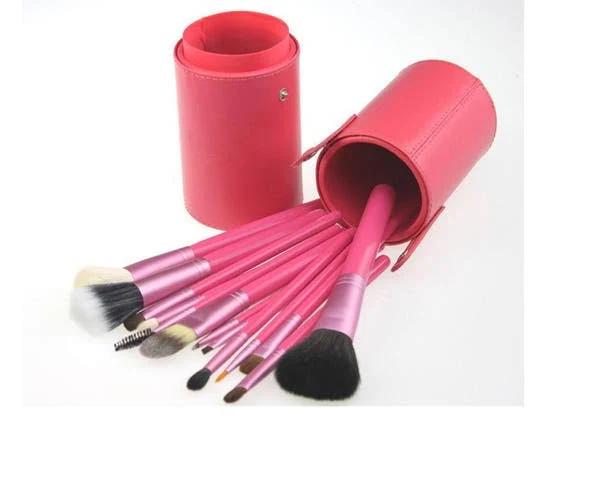 TODO 13 Piece Professional Makeup Brush Set Soft Bristle Carry Case Rose Pink