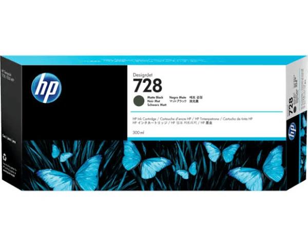 HP 728B 300ml Matte Black Ink Cartridge