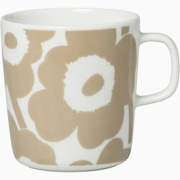 Marimekko Oiva - Unikko Mug 4 DL, White - Beige