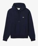 Lacoste Men's Kangaroo Pocket Organic Cotton Hooded Sweatshirt Blue Size XL