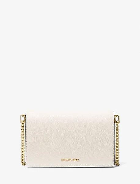 Michael Kors Jet Set Medium Chain Crossbody Bag in Light Cream