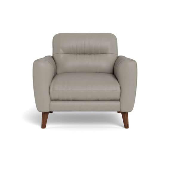 fistral Leather Armchair Silver Grey by Freedom