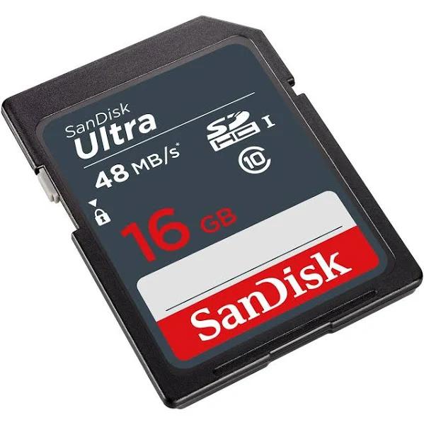 SanDisk Ultra 16GB SDHC Class 10 Memory Card - 48MB/s