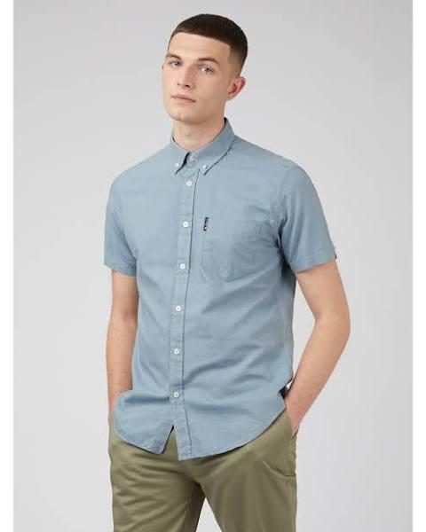 Ben Sherman Signature Oxford Short Sleeve Shirt in Blue S