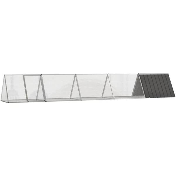 Rabbit Cage Anthracite 504.5x80.5x71 cm Galvanised Steel